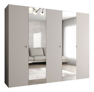 Ormar za garderobu 250 cm Parna 2 (kašmir + srebrna)