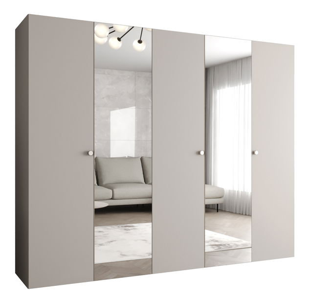 Ruhásszekrény 250 cm Parna 2 (kasmír + ezüst)