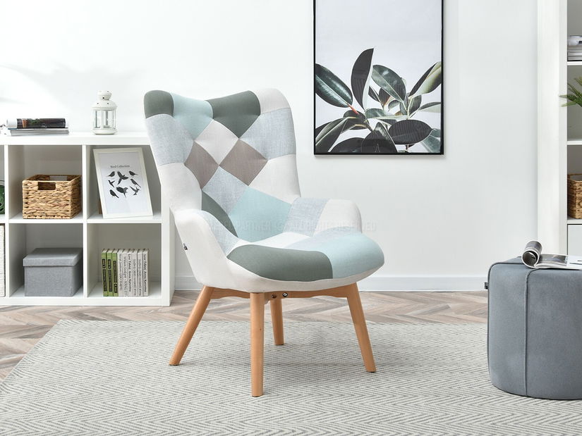 Fotelja Nutri (patchwork + bukva)