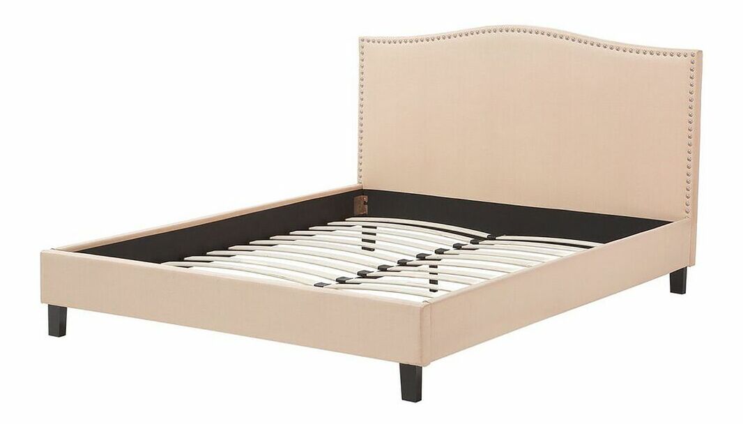 Pat matrimonial 160 cm MONTHY (cu somieră) (bej)