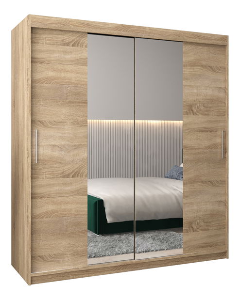 Dulap de haine 180 cm Toki 1 (stejar sonoma + stejar sonoma)