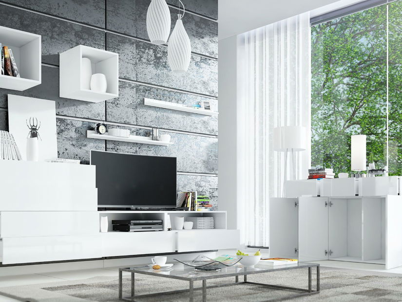 Nappali fal Berny 50 (fehér + fényes fehér)