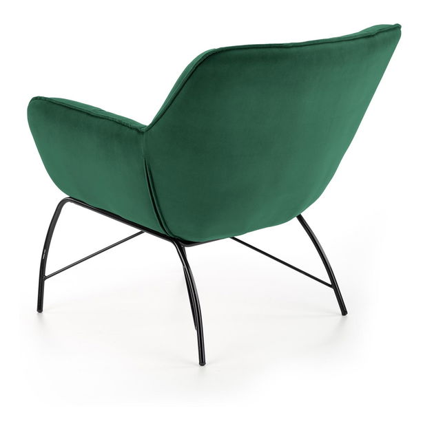 Fotel Betali (sötétzöld + fekete)