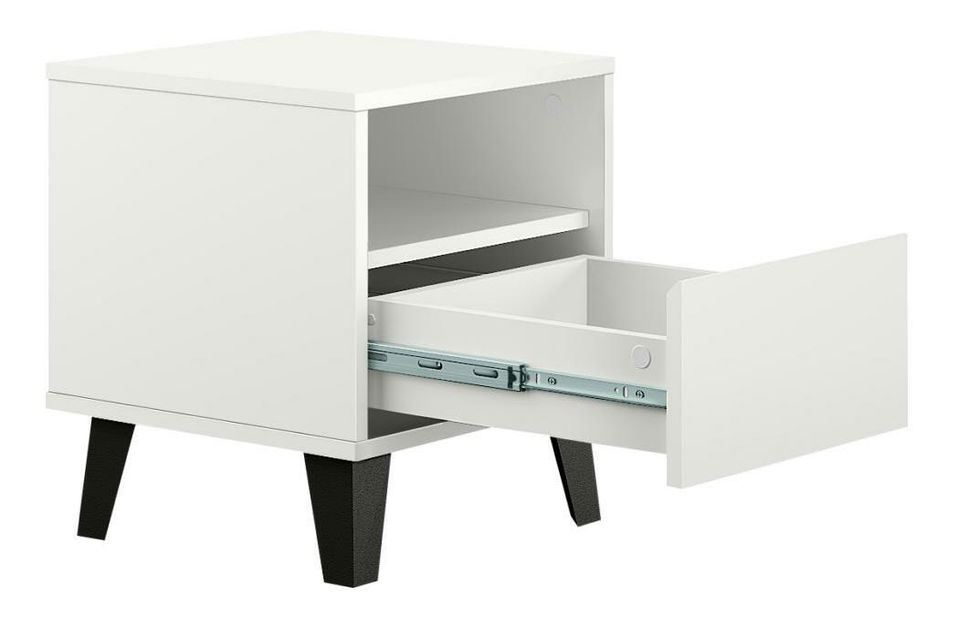 Nočný stolík Brisas (biela + čierna) 