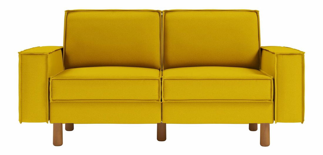 Pohovka dvojsedačka Spary 2 (slnečnicová + orech)