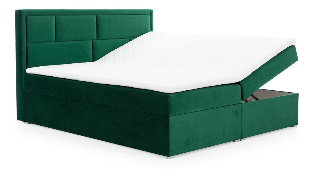Manželská posteľ Boxspring 180 cm Menera (zelená)