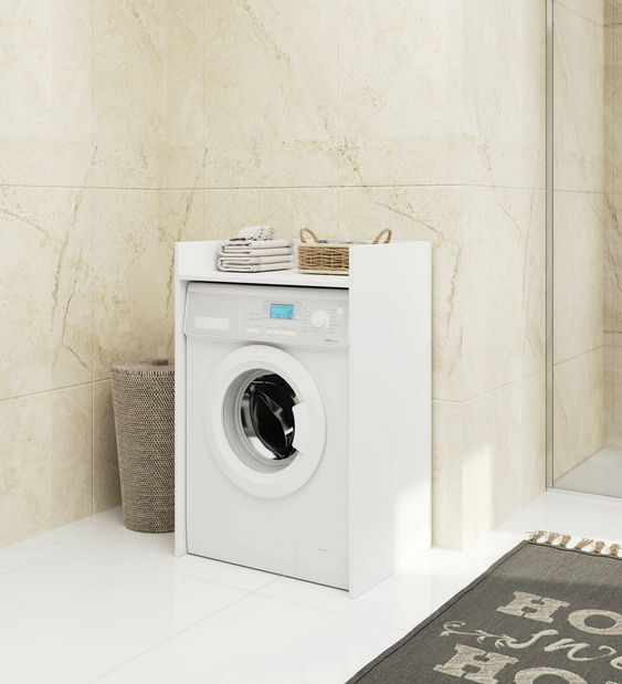 Kúpelňová skrinka na práčku Fritas (biela)