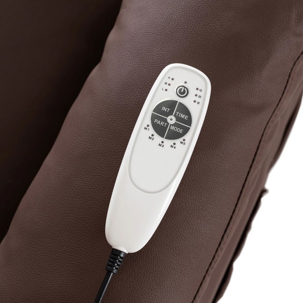 Masážne kreslo Bricke (hnedá) 