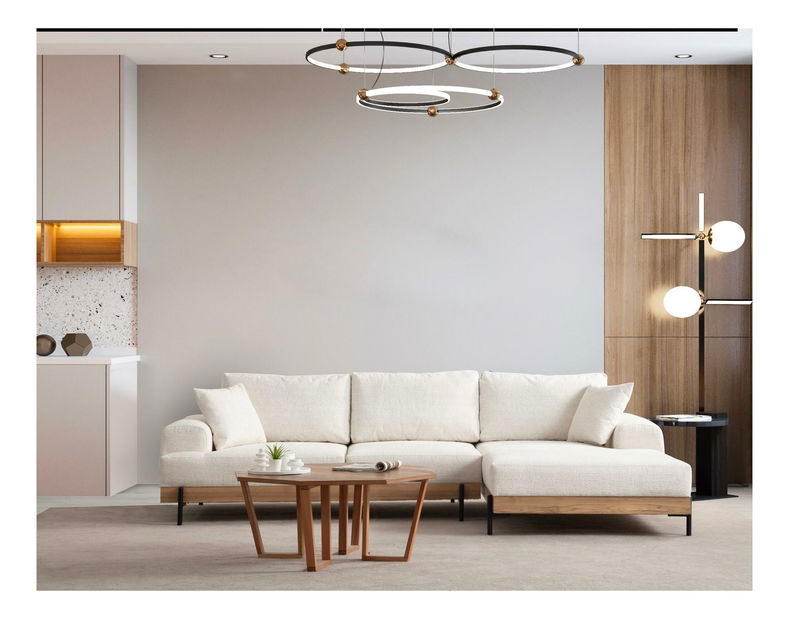 Colțar Etorella (D) (alb + Stejar)