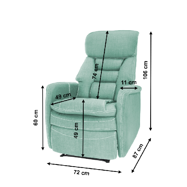 Relax fotel Kyong (zöld)