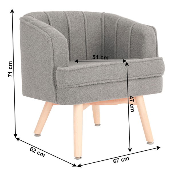 Kreslo Marcos (sivá)