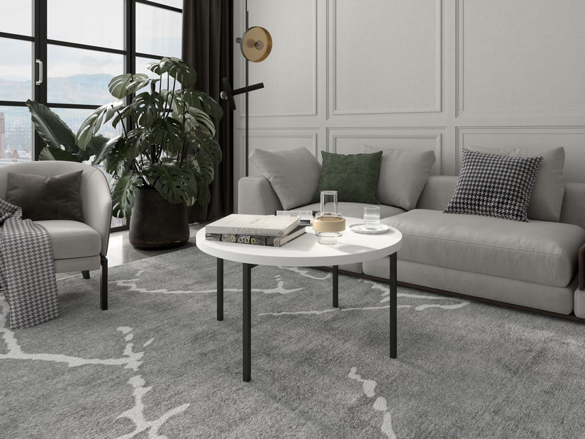 Konferenčný stolík Sideria C (biela matná)