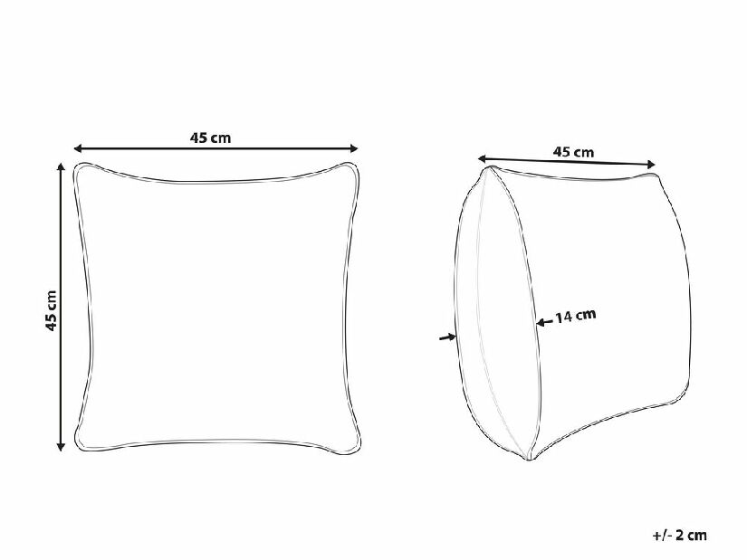 Pernă decorativă 45 x 45 cm Pella (bej)