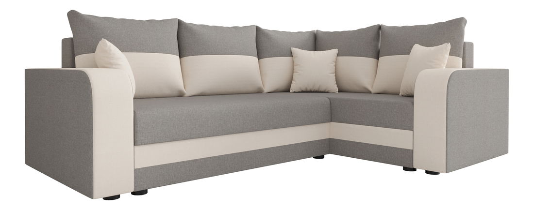 Sarok ülőgarnitúra Harmony Plus (világosszürke + fehér) (J)