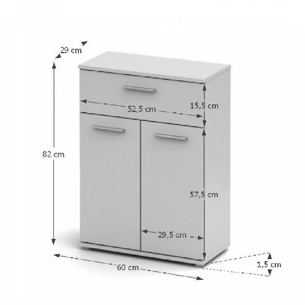 Komód Notrea Typ 33 (fehér)