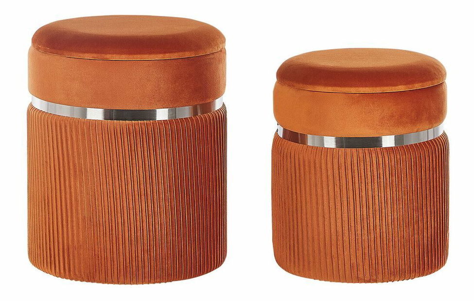 Set 2 ks taburetiek Celine (oranžová)