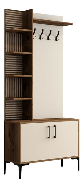 Predsieňová stena Valery 4 (Orech + Krémová)