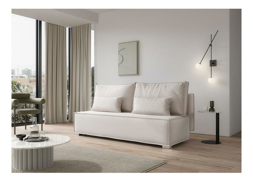 Pohovka trojsedačka Bale (krémová + strieborná)