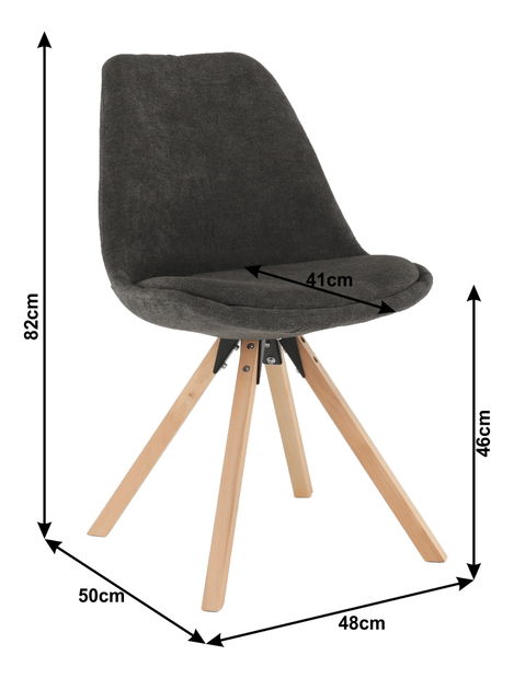 Scaun de sufragerie Sanaga (gri maro)