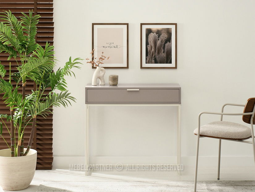 Konzolový stolík Norma M (béžová + krémová)