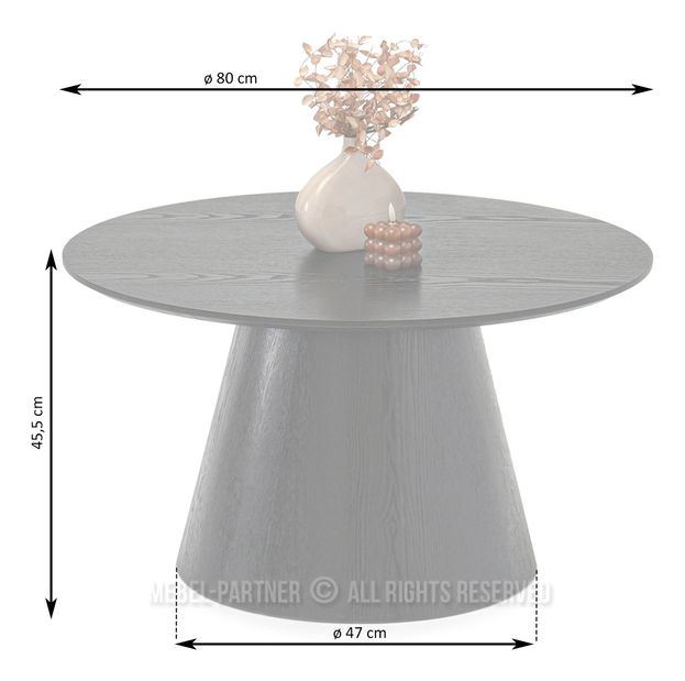 Măsuță de cafea Otava 80 (nuc)
