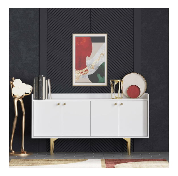 Szekrény Lipamo 1 (fehér + arany) 