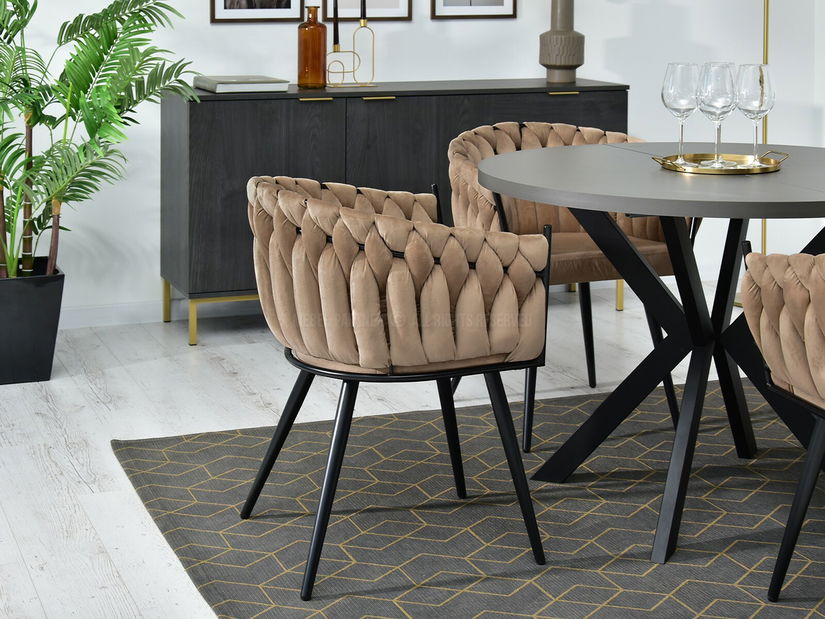 Jedálenská stolička Radio (cappuccino + čierna)