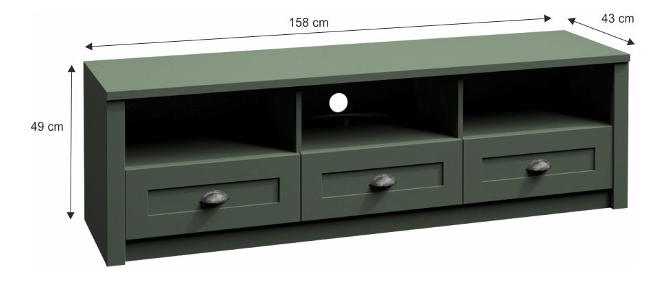 Masă TV Provense (verde închis)