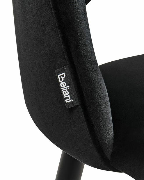 Set 2 buc. scaune pentru sufragerie MAGI (stofă) (negru)