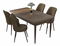 Jedálenský set Nilla (orech barokový + hnedá) (pre 4 osoby)