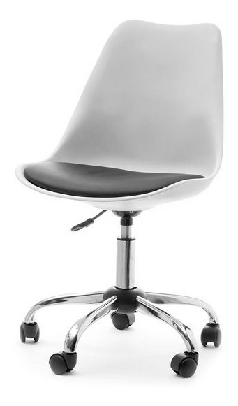 Stolička Large Otoc (biela + čierna + chrómová)