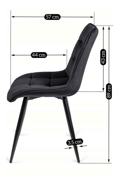Blagovaonski set Chiapas (hrast artisan + crna) (za 4 osobe)