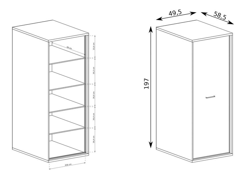 Dulap de haine Milley 02 (hikora)