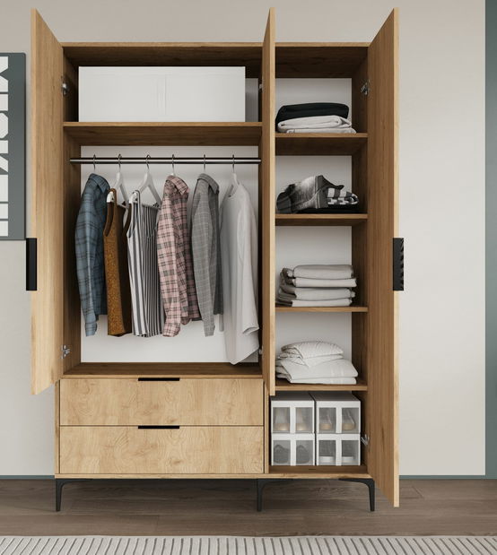 Šatníková skriňa Adena (dub)