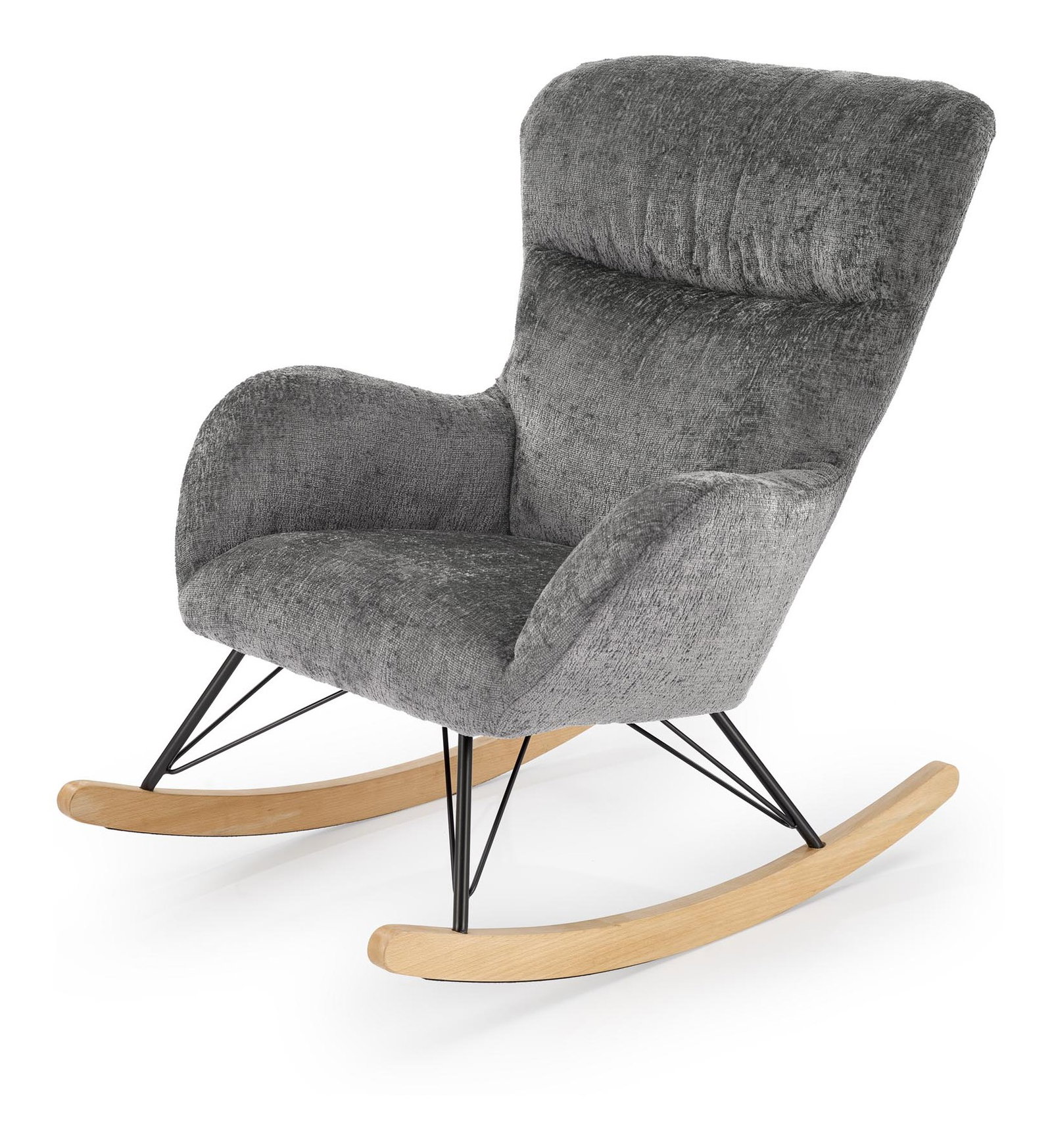 Fotelja za ljuljanje Caster (siva)