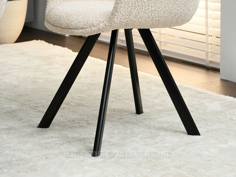 Stolica Mirabell (svijetlobež + crna)