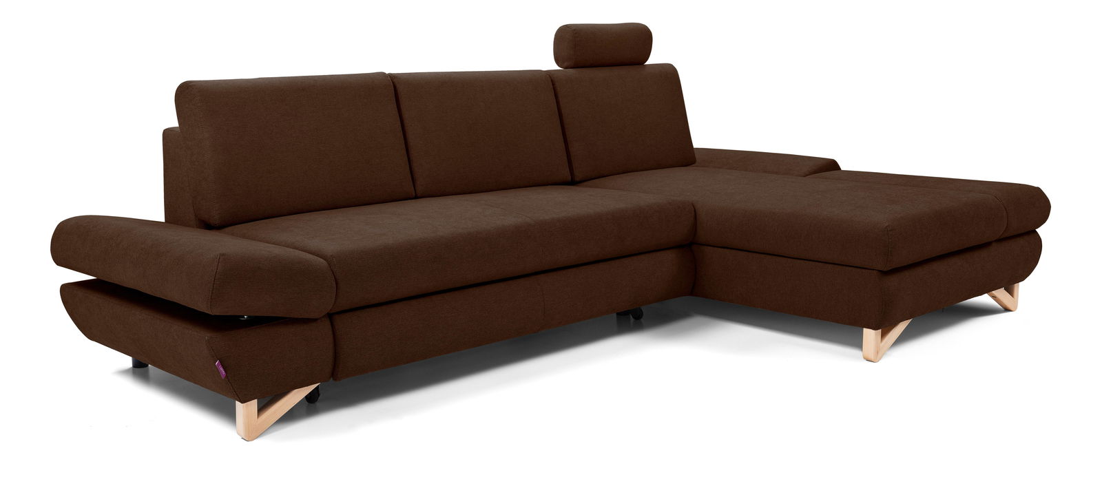 Sarok ülőgarnitúra Aveley (sötétbarna) (J)