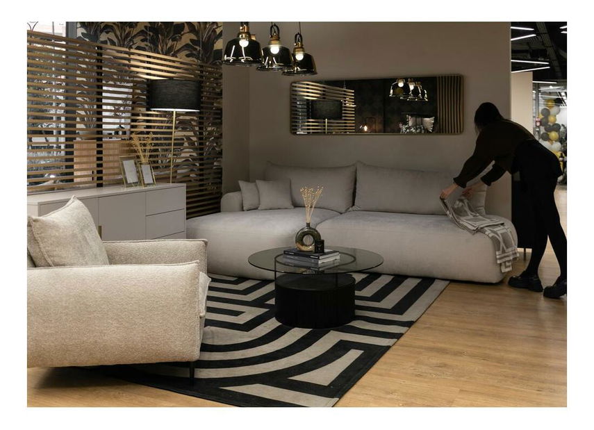 Colțar Fergie (S) (crem + negru)