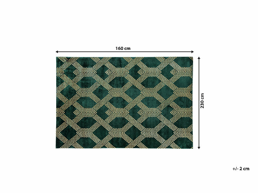 Tepih 160x230 cm VESKE (tkanina) (zelena)