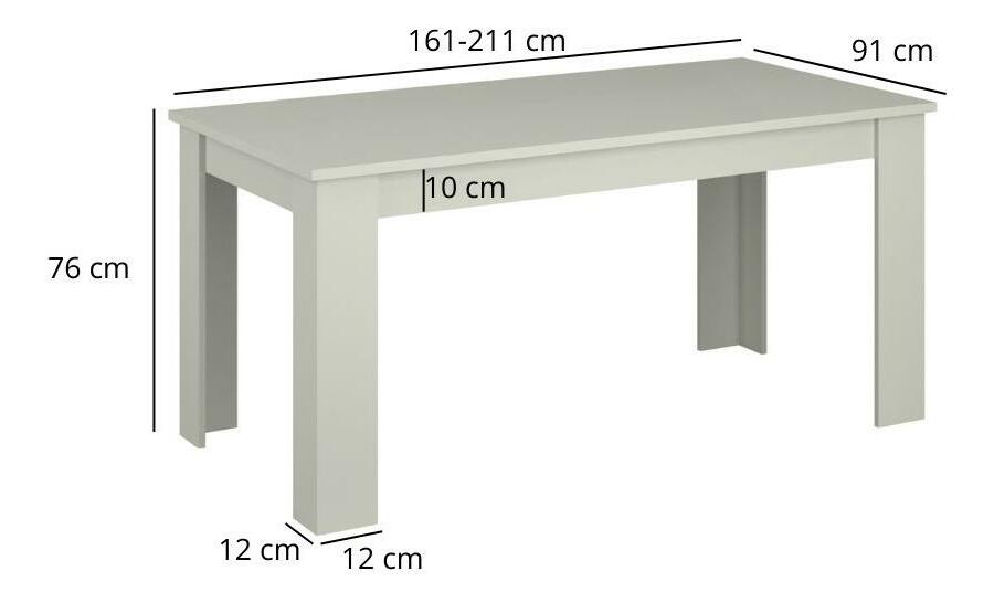 Széthúzható étkezőasztal Kodro (kasmír + evoke tölgy) (6-8 fő részére)