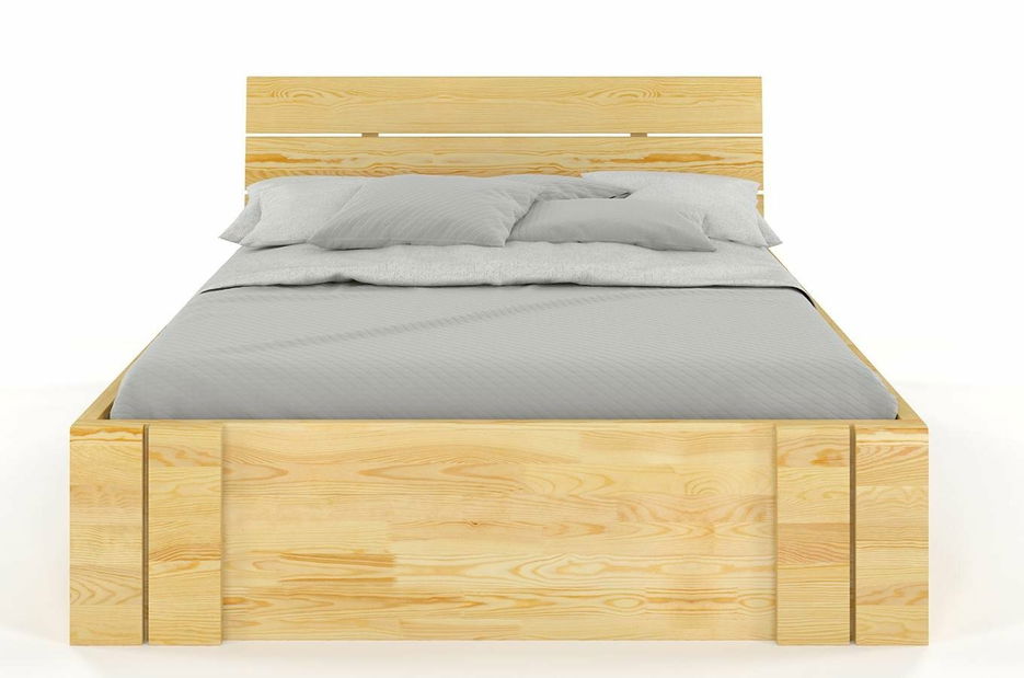 Franciaágy 200 cm Tosen High Drawers (Fenyő)
