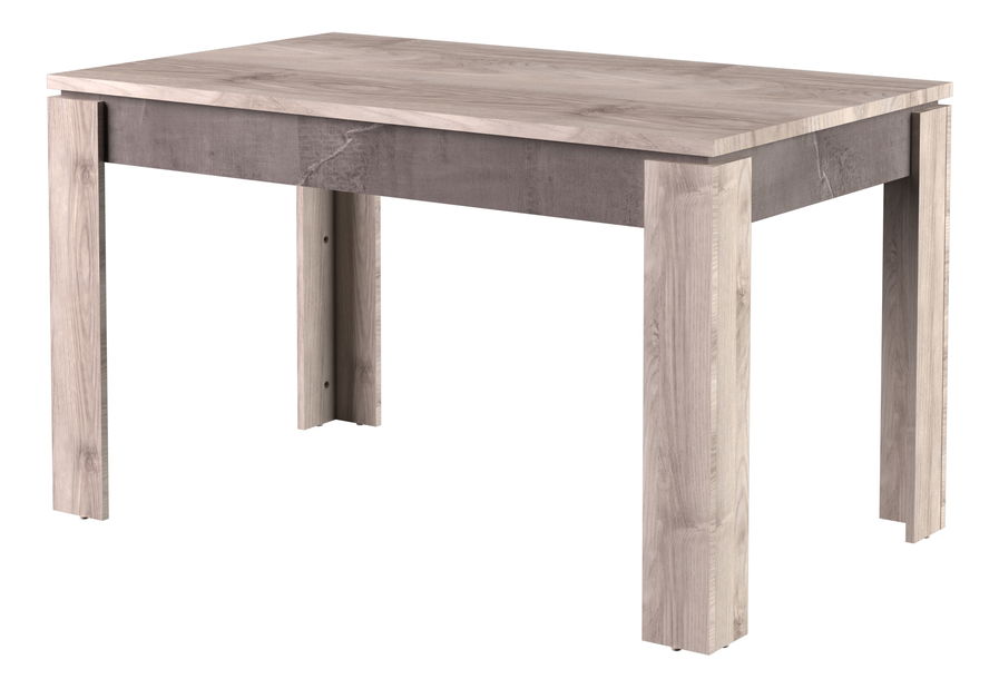 Masă de sufragerie extensibilă (pentru 4 6 persoane) Mebel Bos Jolene (castan nairobi + onyx)