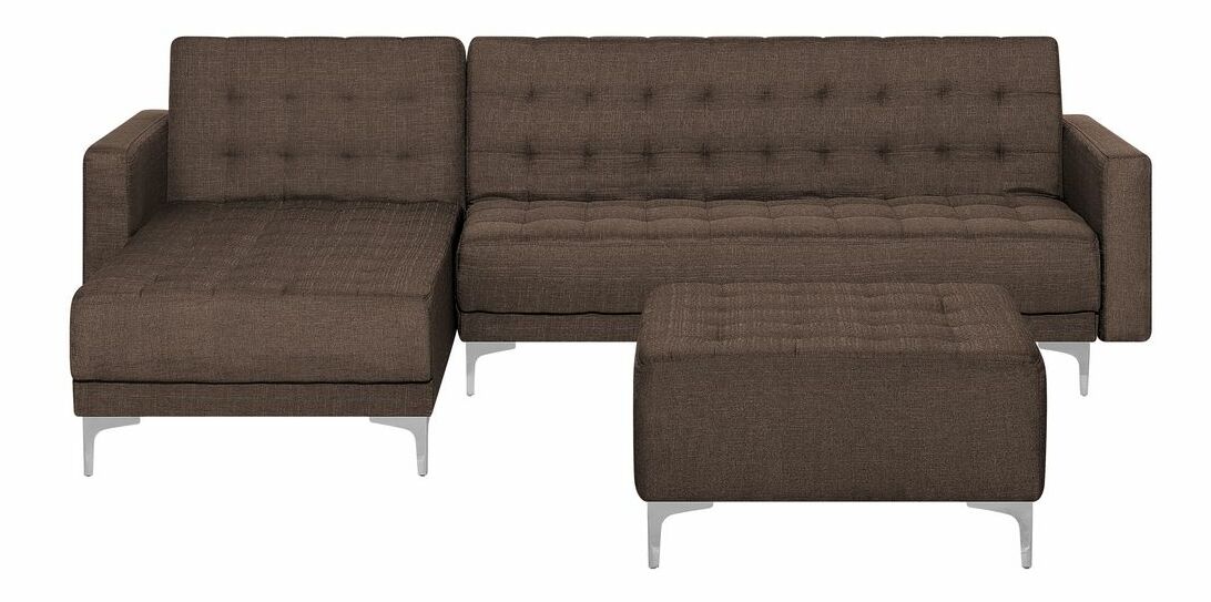 Sedacia súprava Aberlady (hmavě hnedá) (s otomanom) (P)