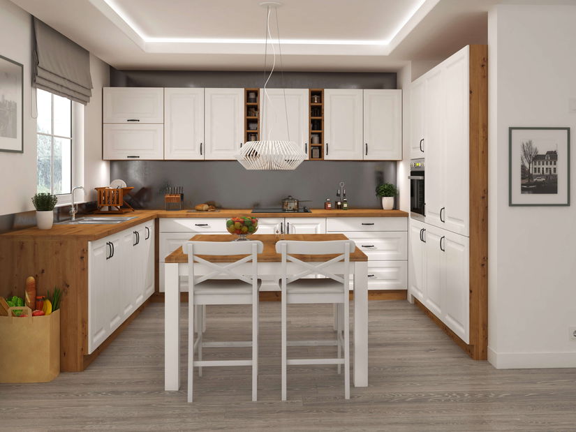 Donji kuhinjski ormarić ispod sudopera Sheila 80 ZL 2F BB (hrast artisan + bijela )