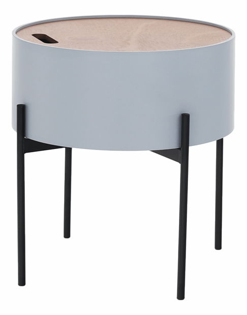 Príručný stolík Moris (sivá + čierna)