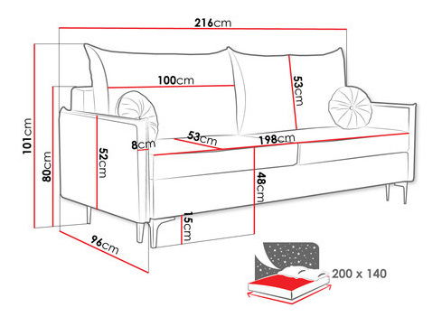 Sofa Camtana (grafit)