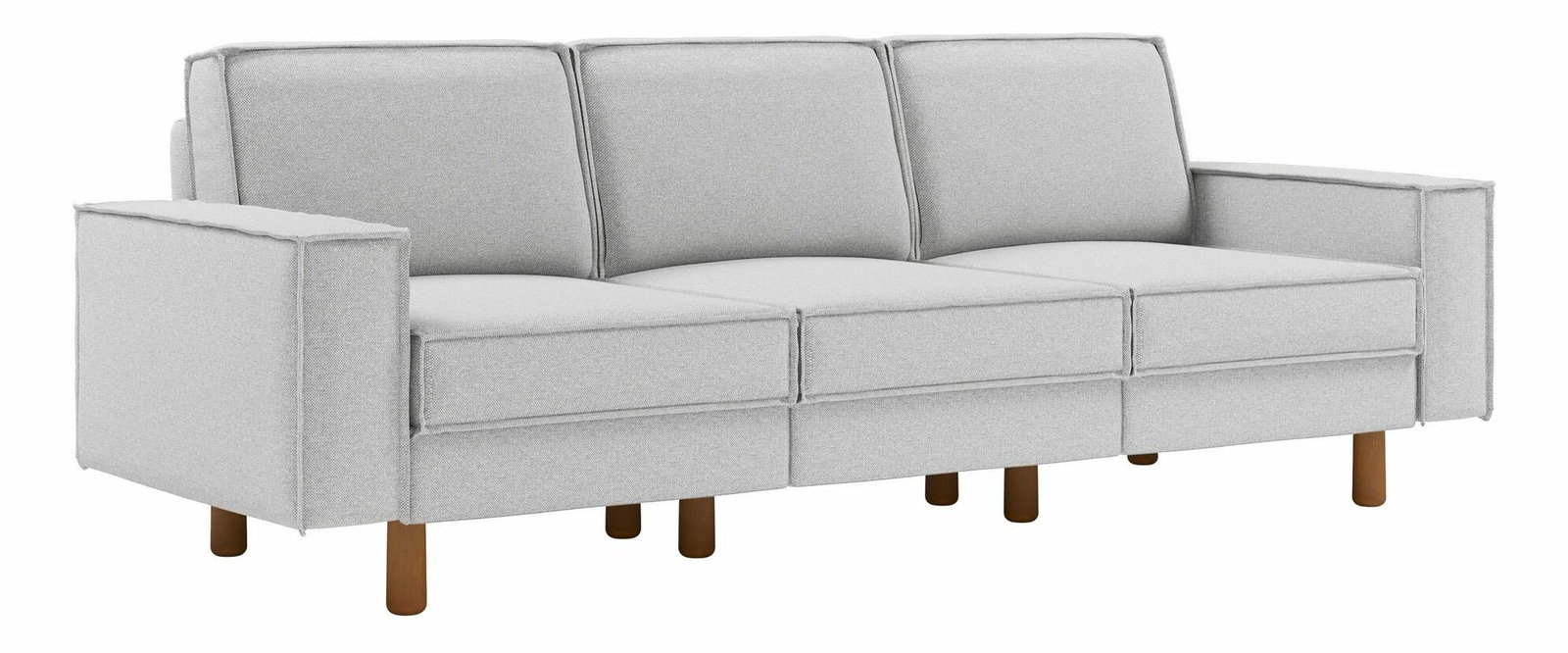 Pohovka trojsedačka Spary E (svetlosivá + orech)