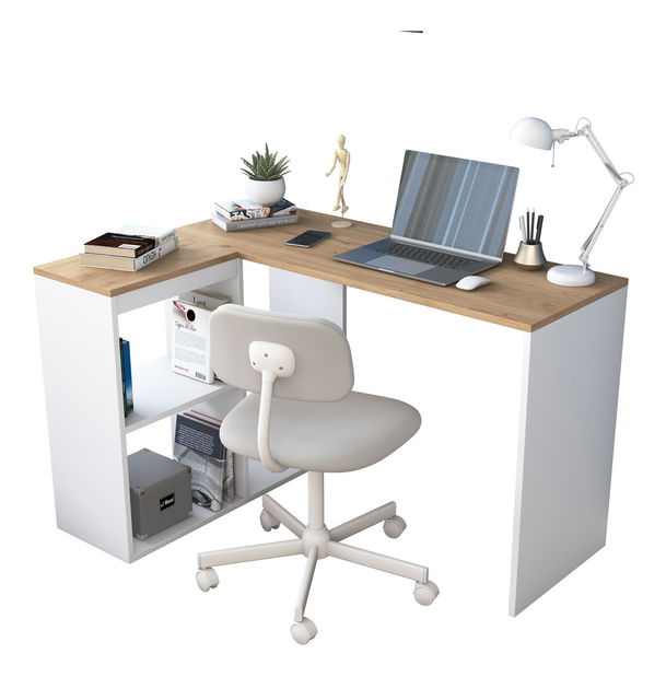 Masă PC Haiti 113 (Stejar + Alb)