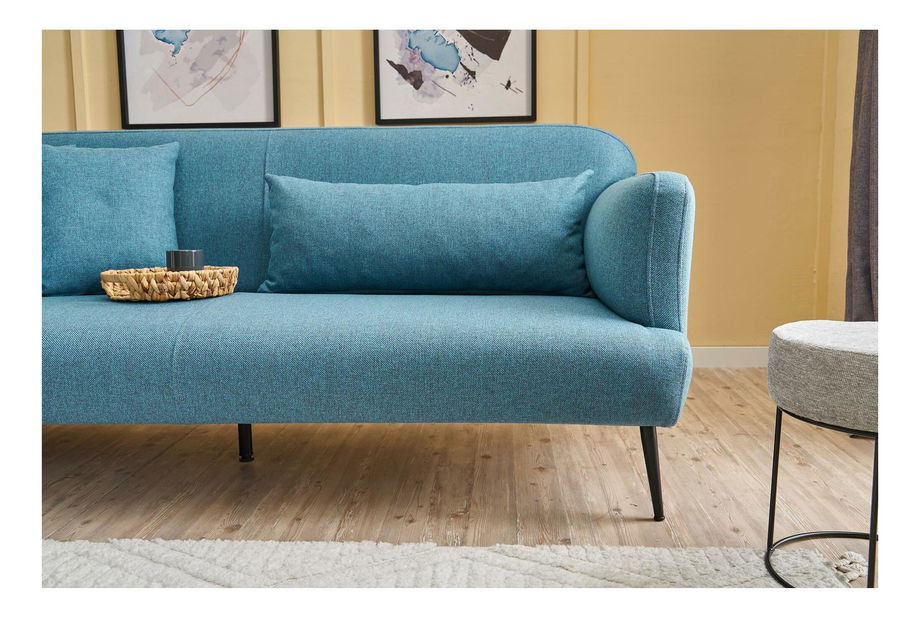 Canapea trei locuri Revosatta (Turcoaz + negru)