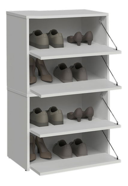 Botník (skrinka na topánky) Metido 2 (biela)